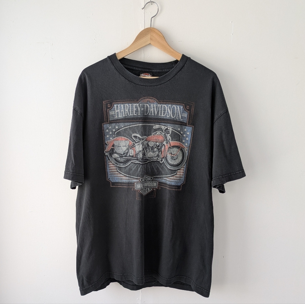 Harley-Davidson Motorcycle Graphic Black T-Shirt Fits XL